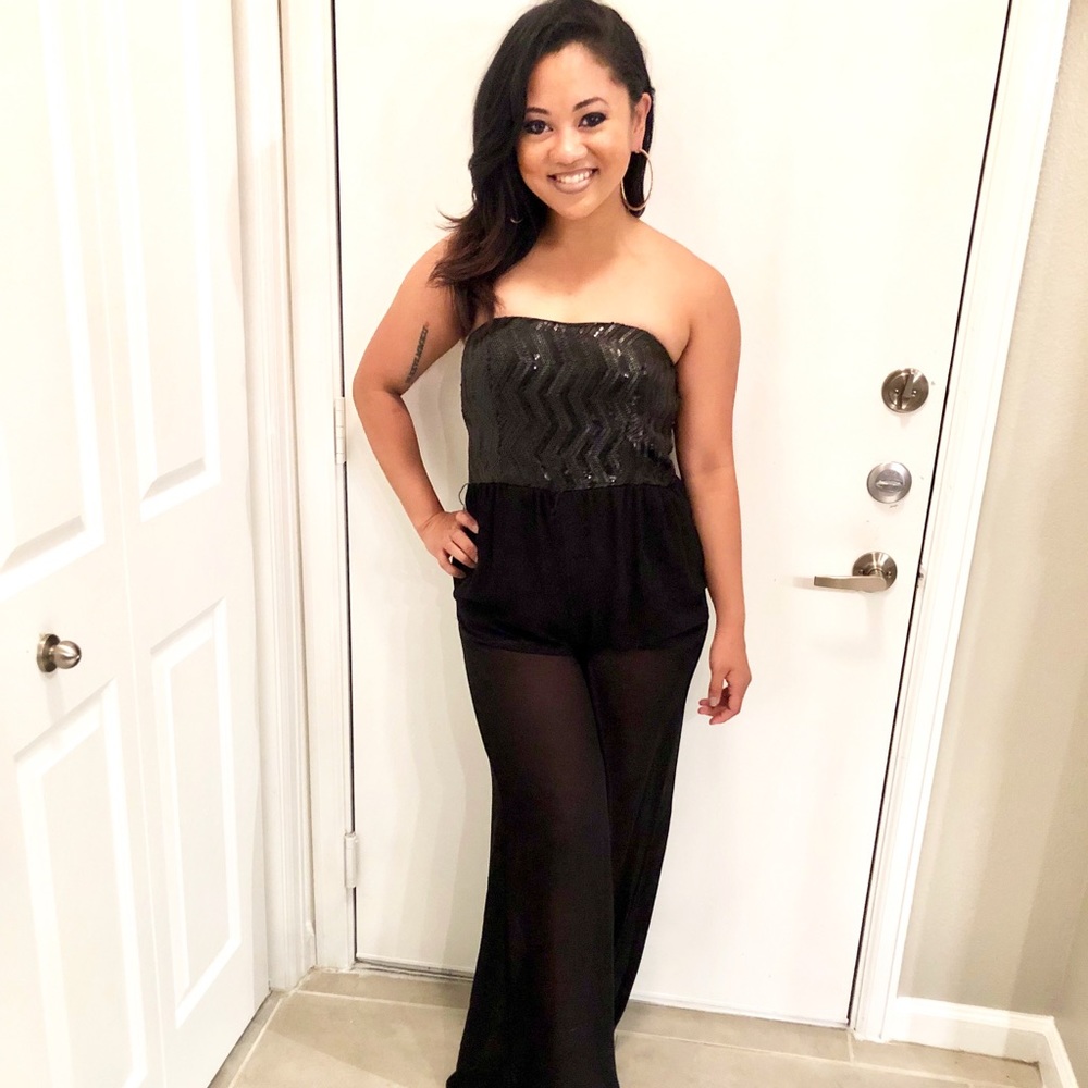 Black dressy pants romper